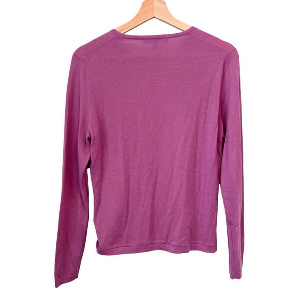 Neiman Marcus The Cashmere Collection Crewneck Long Sleeve Top in Size Medium - Picture 2 of 11